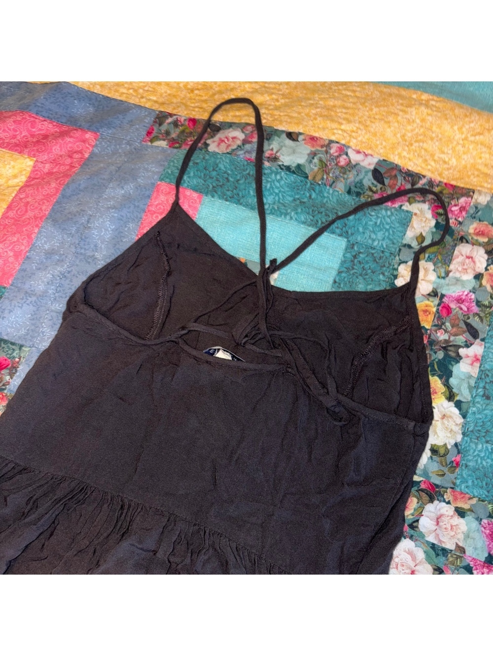 American Eagle Outfitters Black Spaghetti Strap Summer Dress Woman’s Size 4 - Picture 7 of 7
